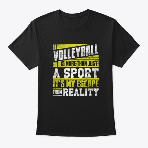 Volleyball N8oeg Black T-Shirt Front