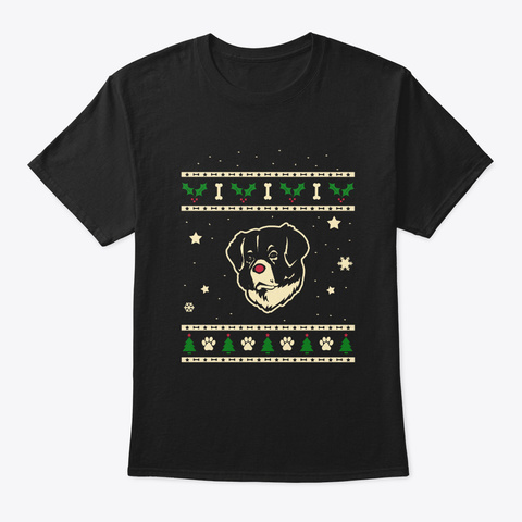 Christmas Wetterhound Gift Black T-Shirt Front