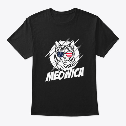 Meowica 4 Th Of July 2020 P4u52 Black T-Shirt Front