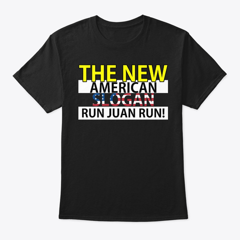 The New American Slogan Black T-Shirt Front