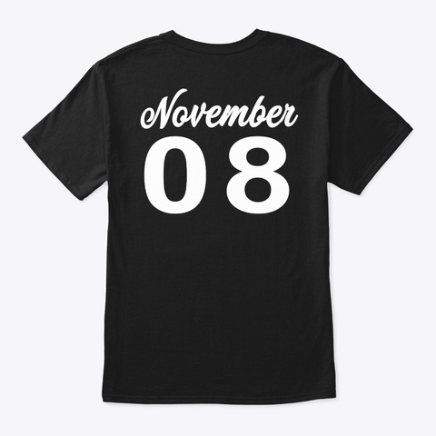 November  08   Scorpio Black T-Shirt Back