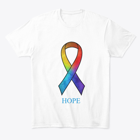 Colors Of Hope  White T-Shirt Front