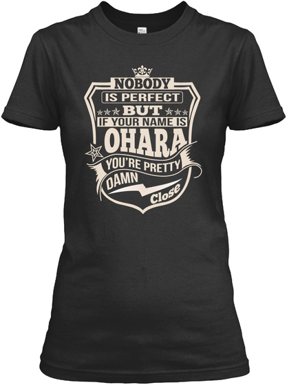 Nobody Perfect Ohara Thing Shirts Black T-Shirt Front