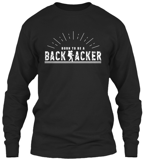 Backpacker Tshirt Black T-Shirt Front