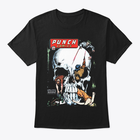 Skull Shoot Out Black T-Shirt Front