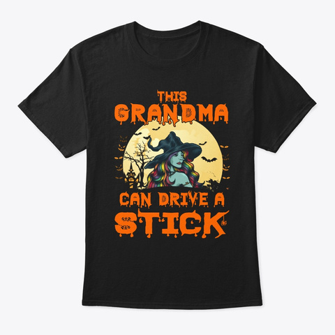 Funny Halloween Costume This Grandma  Black T-Shirt Front