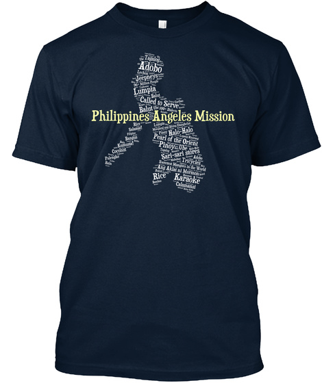 Philippines Angeles Mission New Navy T-Shirt Front