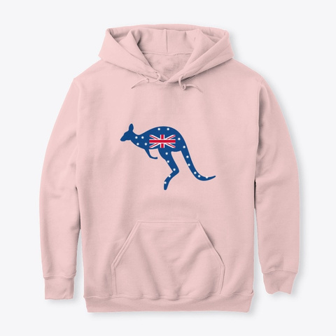 Australia Day Classic Pullover Hoodie  Light Pink T-Shirt Front