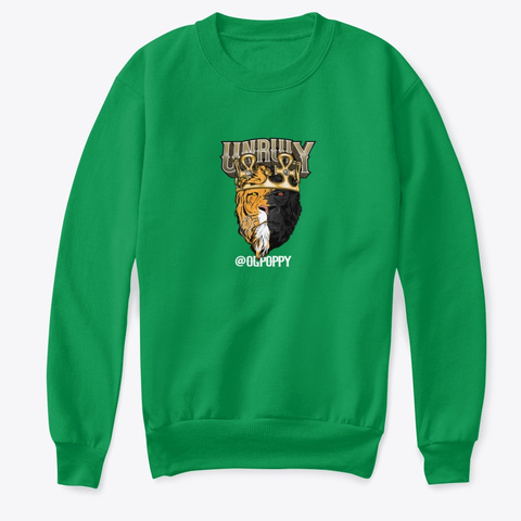Unruly Kelly Green  T-Shirt Front