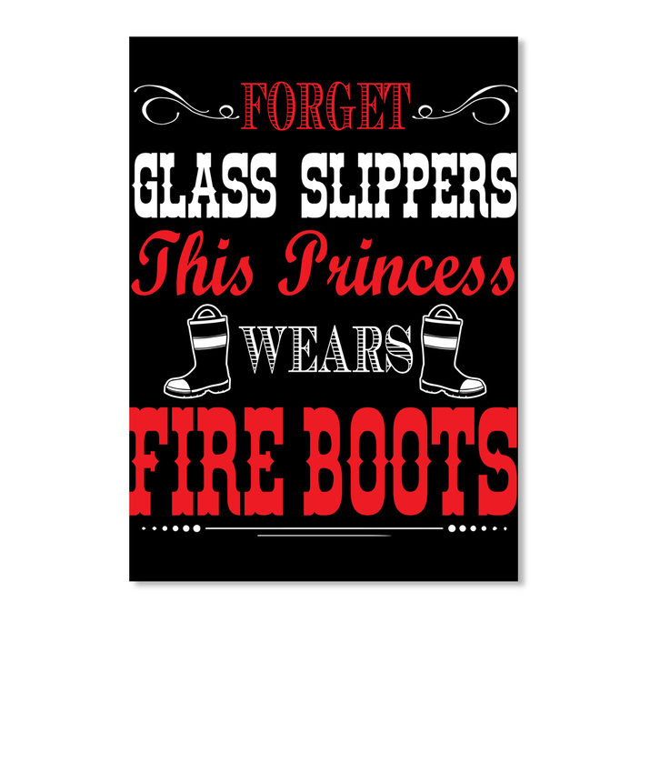 Portrait Details about   Long-lasting Firefighter Forget Glass Slippers This Princess Sticker 