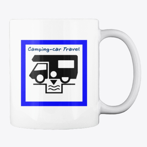 Mug Camping Car Travel White T-Shirt Back