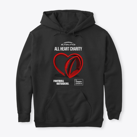 Blitzalytics' All Heart Charity Apparel  Black T-Shirt Front