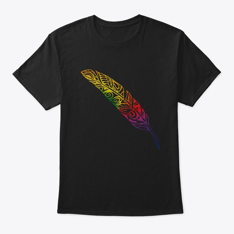 Pero Colorful Mandala Black T-Shirt Front