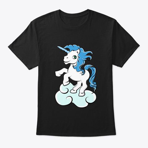Cute Unicorn 0 Shjd Black T-Shirt Front