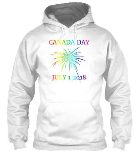 Rainbow T Shirt For Canada Day 2018 White T-Shirt Front