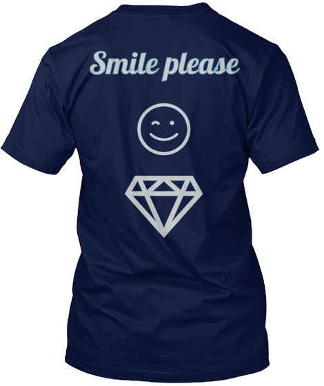 Smile Please Navy T-Shirt Back