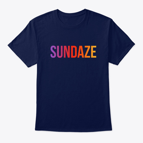 Sundaze   Sunday Daze Chill Relax Design Navy Camiseta Front
