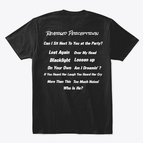 Can I Sit Next To You At The Party?  Black T-Shirt Back