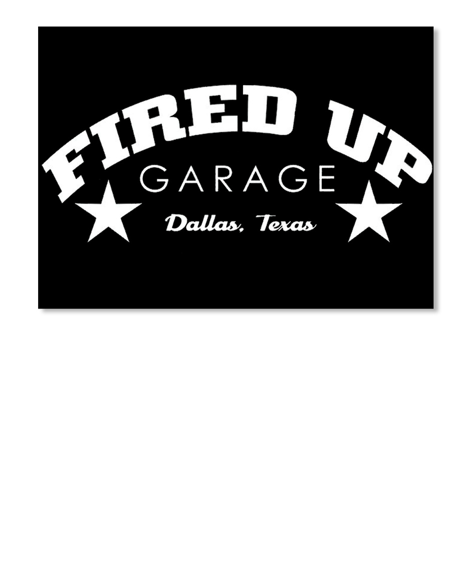fired up garage sticker 30x12cm