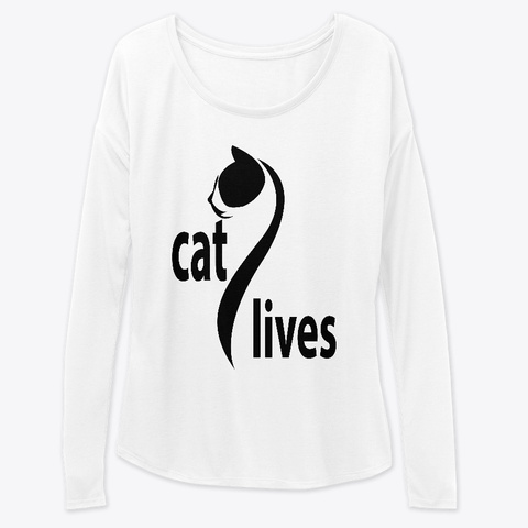 Cat9lives Apparel White T-Shirt Front
