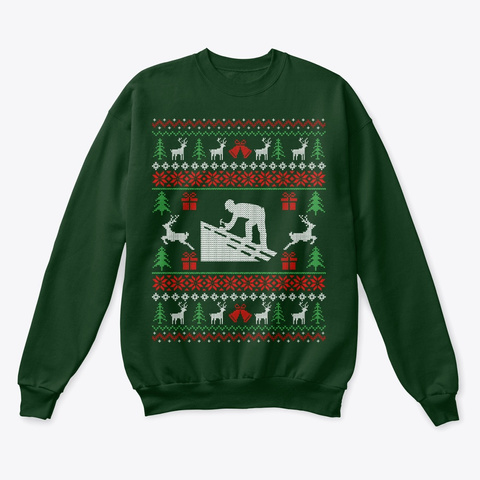 Roofer Ugly Christmas Sweater Deep Forest  Camiseta Front