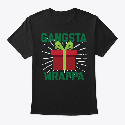 Gangsta Wrappa Festive Holiday Sweater Black T-Shirt Front