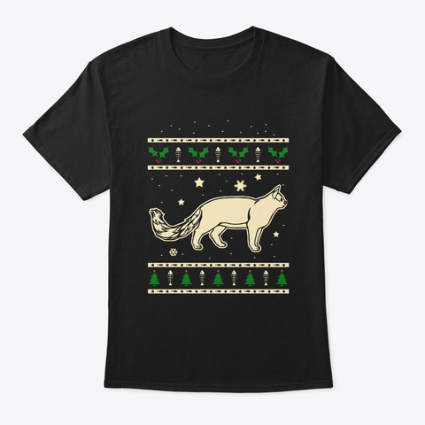 Christmas Turkish Van Gift Black T-Shirt Front