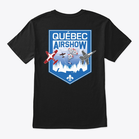 Québec Airshow Black T-Shirt Back