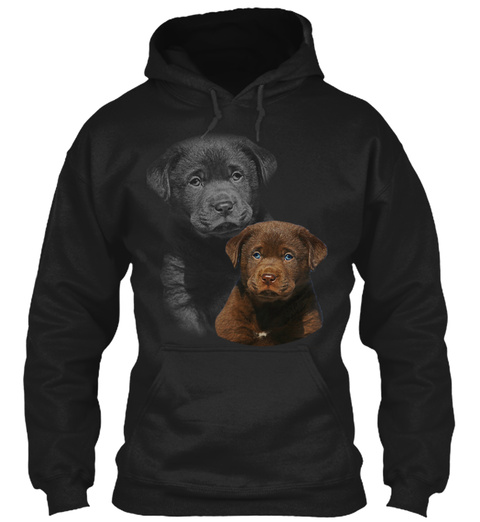 Lab Labrador Retriever Puppy Dog Black T-Shirt Front