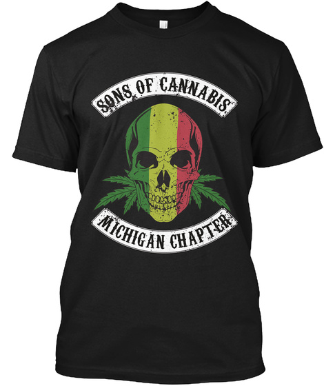 Sons Of Cannabis Michigan Chapter Black T-Shirt Front