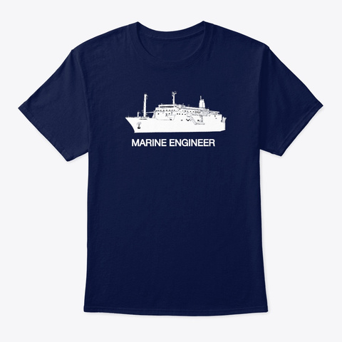 Marine Engineer Navy T-Shirt Front