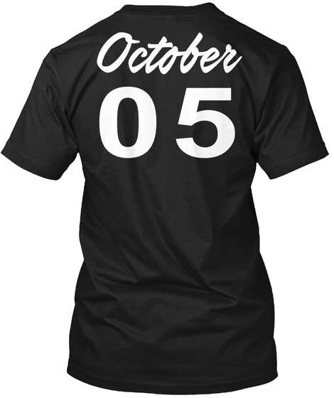October 05   Libra Black T-Shirt Back