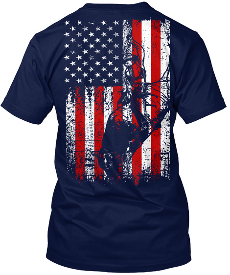 American Bull Rider Navy T-Shirt Back