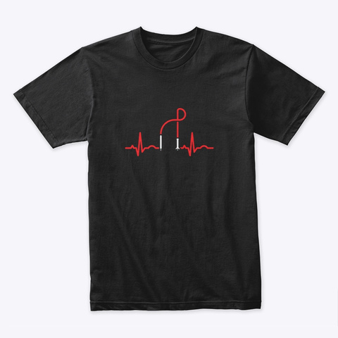 Falcon Heartbeat 🚀 #Sfsf Black T-Shirt Front