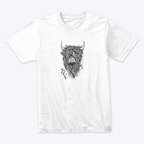 Highland Cow T Shirts White T-Shirt Front
