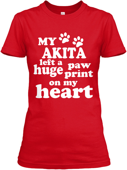Akita Red T-Shirt Front