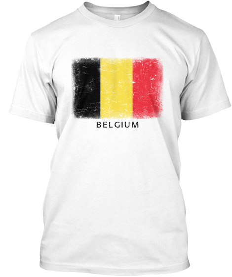 Belgium White T-Shirt Front