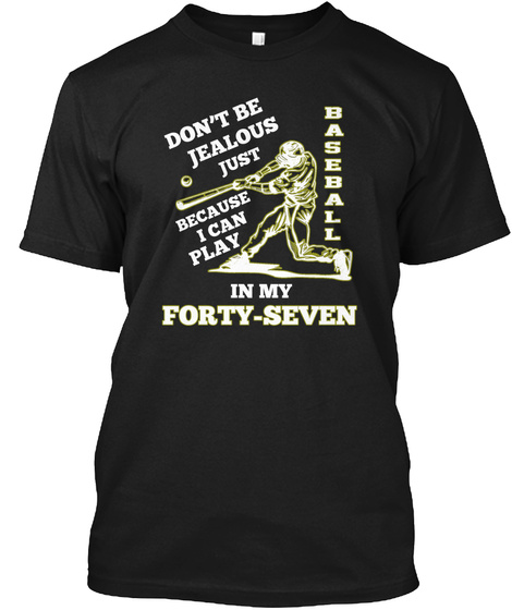Baseball Forty Seven F Black T-Shirt Front