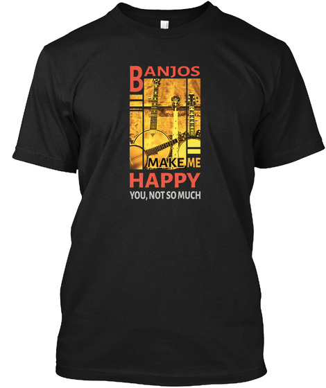 Banjo T Shirt Black T-Shirt Front
