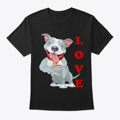 Love Dog Black T-Shirt Front