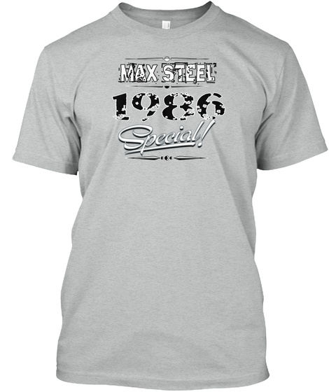 Max Steel 1986 Special Athletic Grey T-Shirt Front