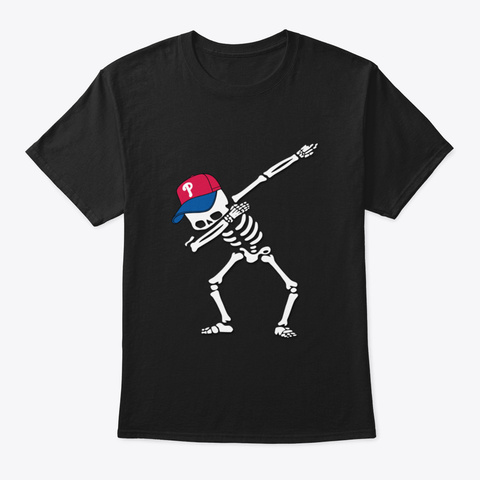 Dabbing Skeleton Black Camiseta Front
