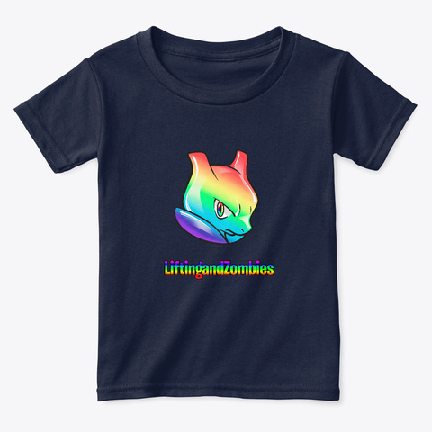 Rainbow Badge Navy  T-Shirt Front