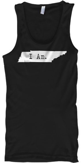 I Am. Black T-Shirt Front
