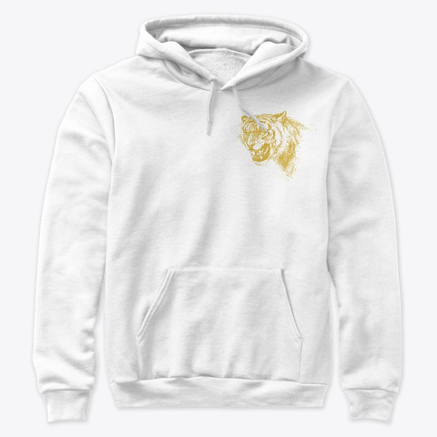Wise Tiger Gold Rush Hoodie White T-Shirt Front