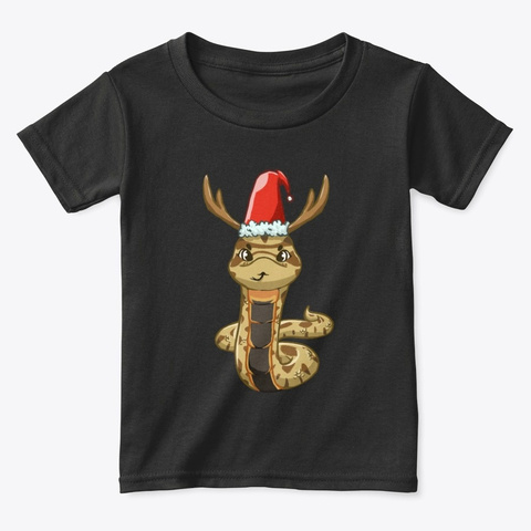 Christmas Santa Pissy, Hognose Snake Black T-Shirt Front