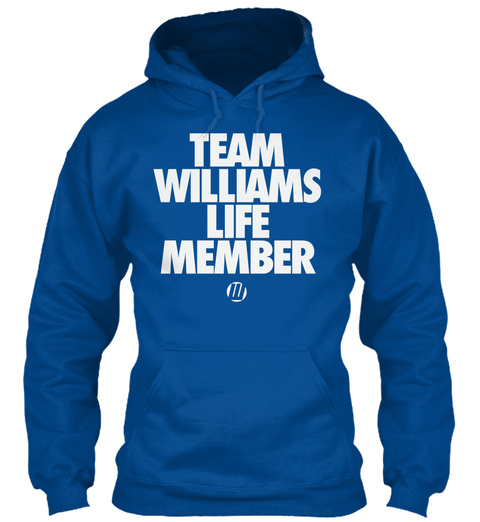 Team Williams Life Member Royal T-Shirt Front