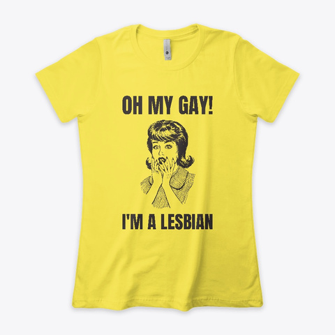 I'm A Lesbian Vibrant Yellow Camiseta Front