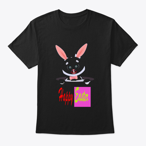 Happy Easter Cg15x Black T-Shirt Front