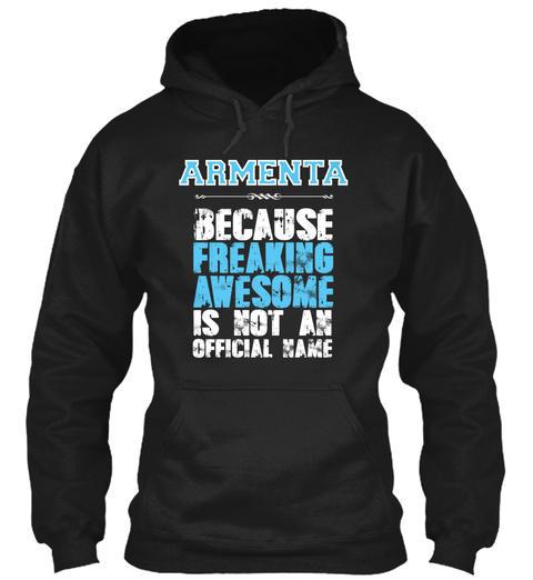 Armenta Is Awesome T Shirt Black T-Shirt Front